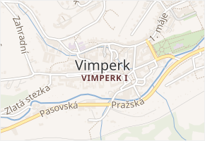 Vimperk I v obci Vimperk - mapa části obce