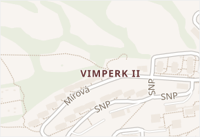 Vimperk II v obci Vimperk - mapa části obce