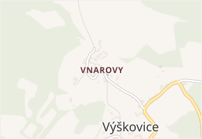 Vnarovy v obci Vimperk - mapa části obce