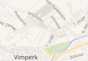 Zámecká alej v obci Vimperk - mapa ulice