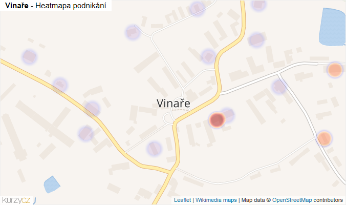 Mapa Vinaře - Firmy v části obce.