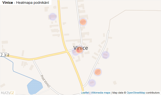 Mapa Vinice - Firmy v části obce.