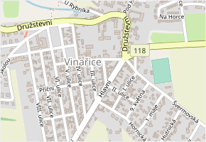 II. ulice v obci Vinařice - mapa ulice