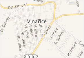 III. ulice v obci Vinařice - mapa ulice