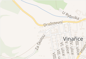 Na Paloučkách v obci Vinařice - mapa ulice