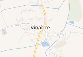 Vinařice v obci Vinařice - mapa části obce