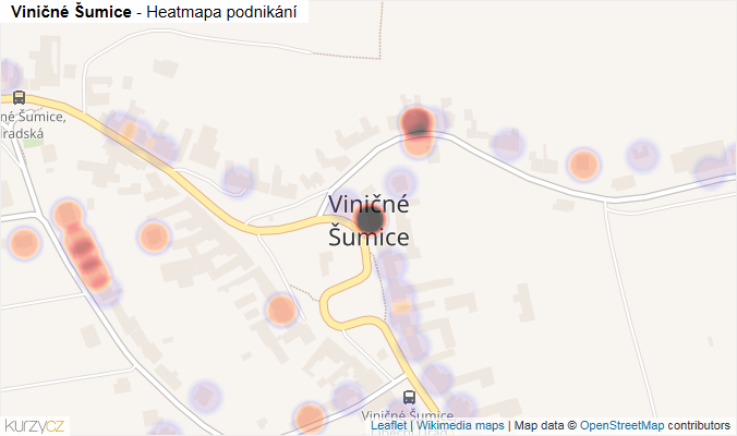Mapa Viničné Šumice - Firmy v části obce.