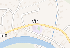 Vír v obci Vír - mapa části obce