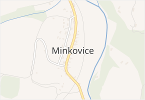 Minkovice v obci Višňová - mapa části obce
