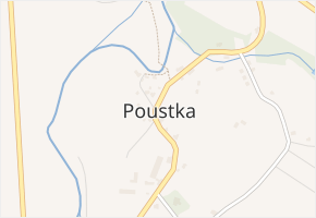 Poustka v obci Višňová - mapa části obce