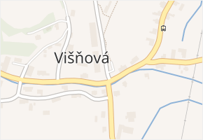 Višňová v obci Višňová - mapa části obce