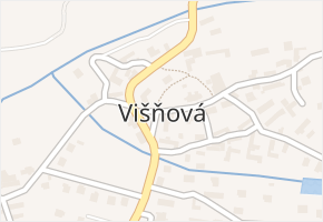 Višňová v obci Višňová - mapa části obce
