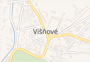 Višňové v obci Višňové - mapa části obce