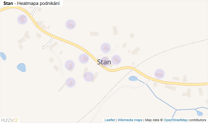 Mapa Stan - Firmy v části obce.