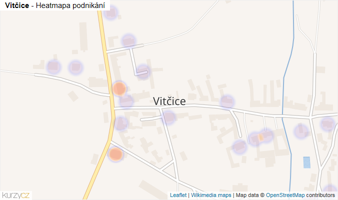 Mapa Vitčice - Firmy v části obce.