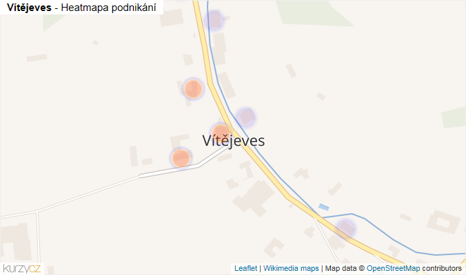 Mapa Vítějeves - Firmy v části obce.
