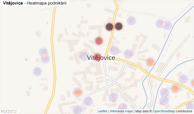 Mapa Vitějovice - Firmy v části obce.