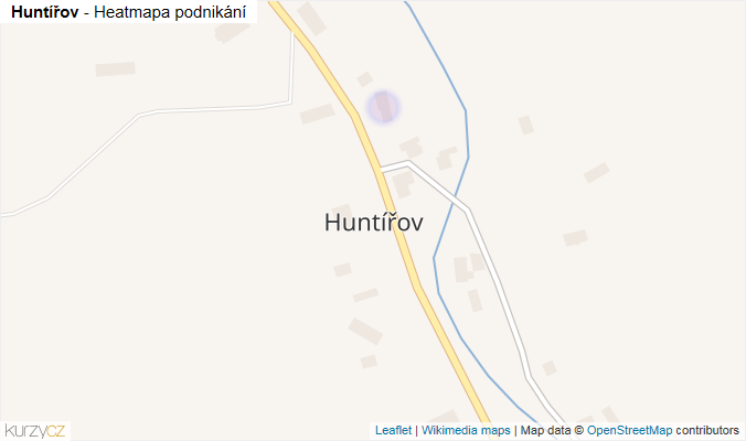 Mapa Huntířov - Firmy v části obce.