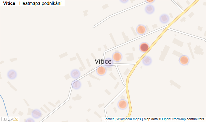 Mapa Vitice - Firmy v části obce.