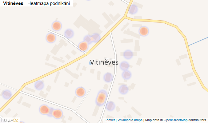 Mapa Vitiněves - Firmy v části obce.