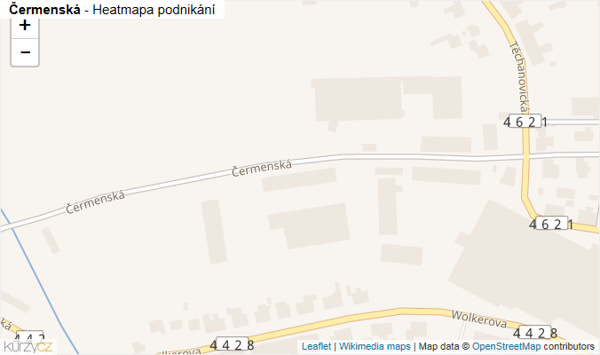 Mapa Čermenská - Firmy v ulici.