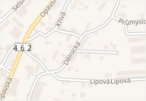 Dělnická v obci Vítkov - mapa ulice