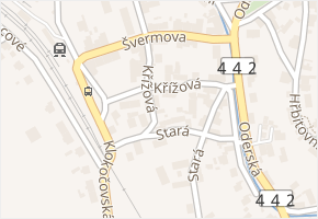 Křížová v obci Vítkov - mapa ulice