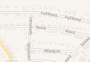 Nová v obci Vítkov - mapa ulice