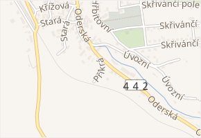 Příkrá v obci Vítkov - mapa ulice