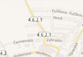 Těchanovická v obci Vítkov - mapa ulice