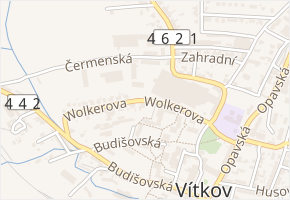 Wolkerova v obci Vítkov - mapa ulice