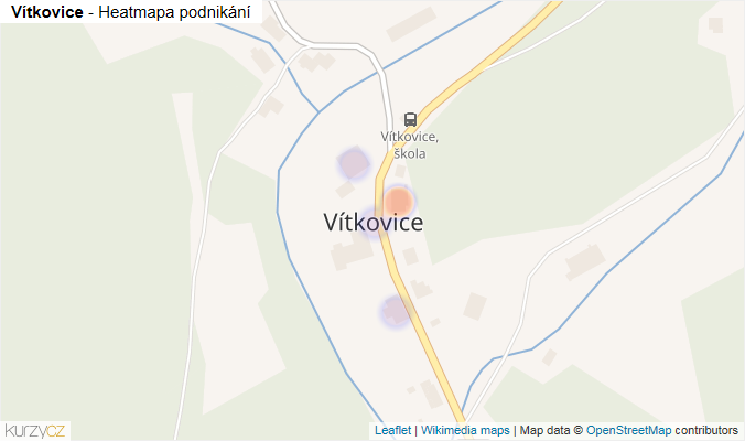 Mapa Vítkovice - Firmy v části obce.