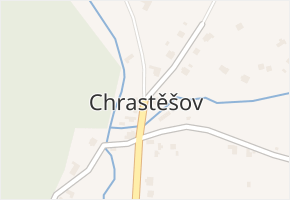 Chrastěšov v obci Vizovice - mapa části obce