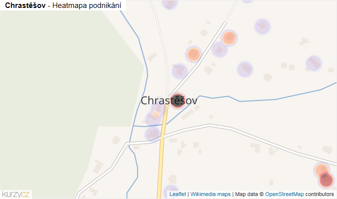 Mapa Chrastěšov - Firmy v části obce.