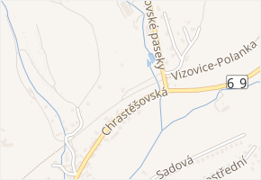 Chrastěšovská v obci Vizovice - mapa ulice