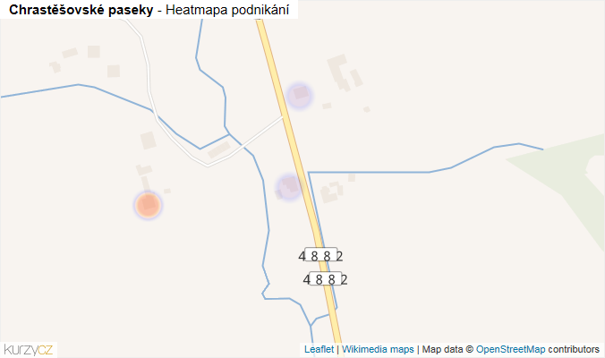 Mapa Chrastěšovské paseky - Firmy v ulici.