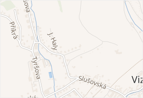 Koráb v obci Vizovice - mapa ulice