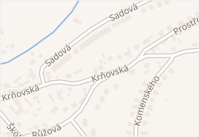 Krňovská v obci Vizovice - mapa ulice