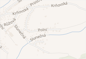 Polní v obci Vizovice - mapa ulice