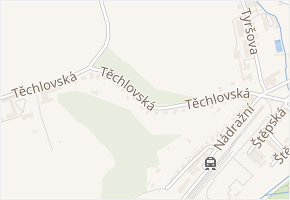 Těchlovská v obci Vizovice - mapa ulice