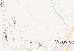 Vinohrádek v obci Vizovice - mapa ulice