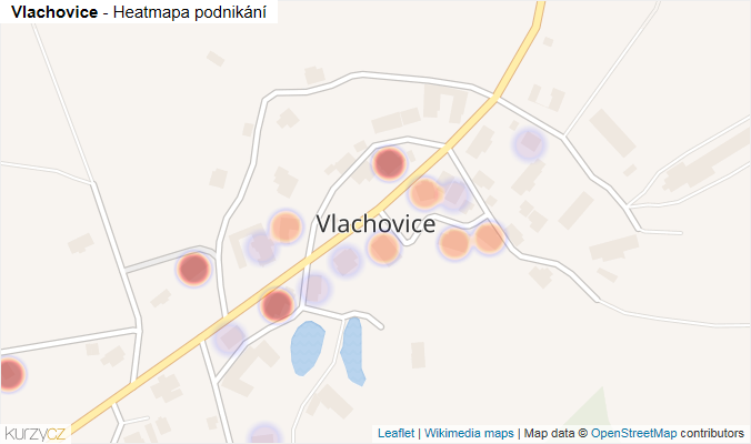 Mapa Vlachovice - Firmy v části obce.