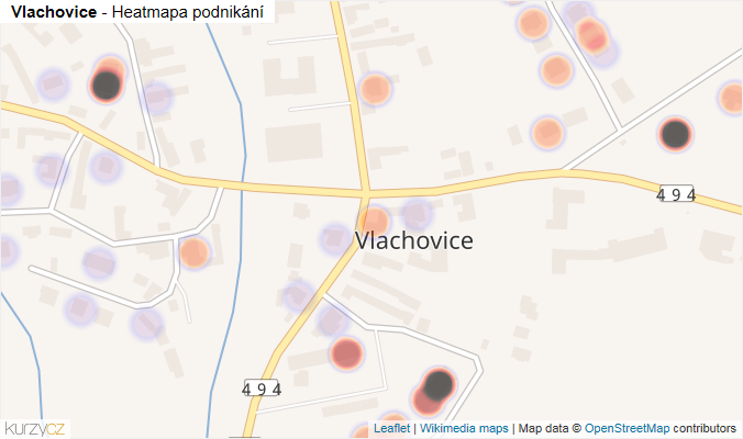 Mapa Vlachovice - Firmy v části obce.