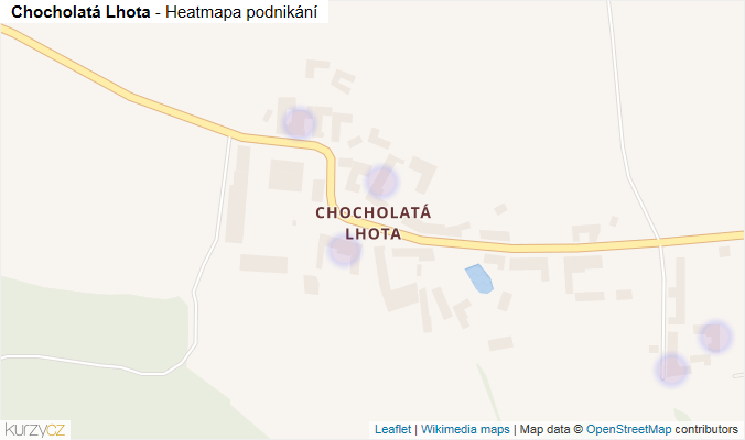 Mapa Chocholatá Lhota - Firmy v části obce.