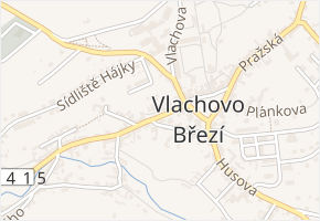 Na Vršku v obci Vlachovo Březí - mapa ulice