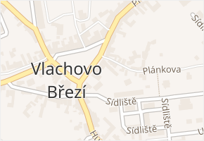 náměstí Svobody v obci Vlachovo Březí - mapa ulice