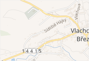 Sídliště Hájky v obci Vlachovo Březí - mapa ulice