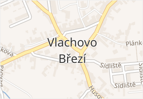 Vlachovo Březí v obci Vlachovo Březí - mapa části obce