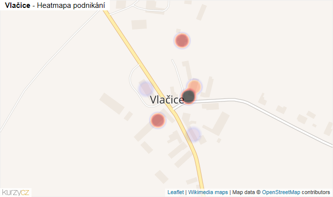 Mapa Vlačice - Firmy v části obce.