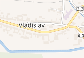 Vladislav v obci Vladislav - mapa části obce